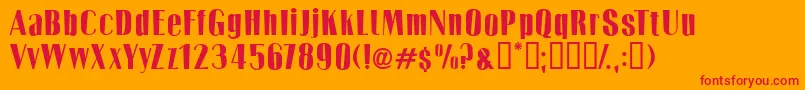Two Tones Font – Red Fonts on Orange Background