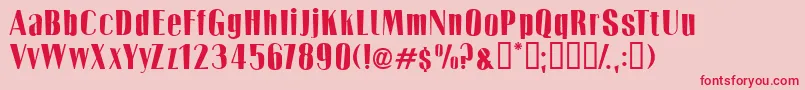 Two Tones Font – Red Fonts on Pink Background