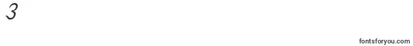 Police PsychoItalic – polices chiffre 3