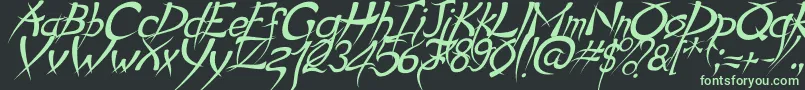 PsychoItalic Font – Green Fonts on Black Background