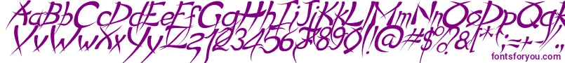 PsychoItalic-fontti – violetit fontit