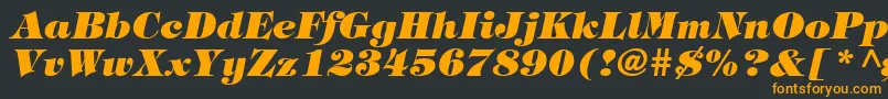 Timpaniheavy ffy Font – Orange Fonts on Black Background