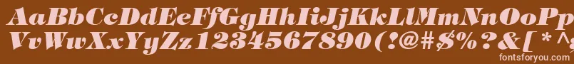 Timpaniheavy ffy Font – Pink Fonts on Brown Background