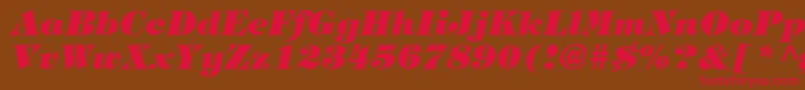 Timpaniheavy ffy Font – Red Fonts on Brown Background