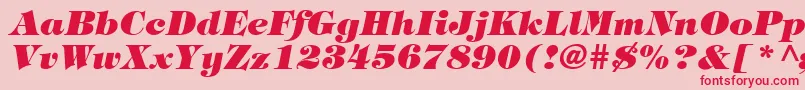 Timpaniheavy ffy Font – Red Fonts on Pink Background