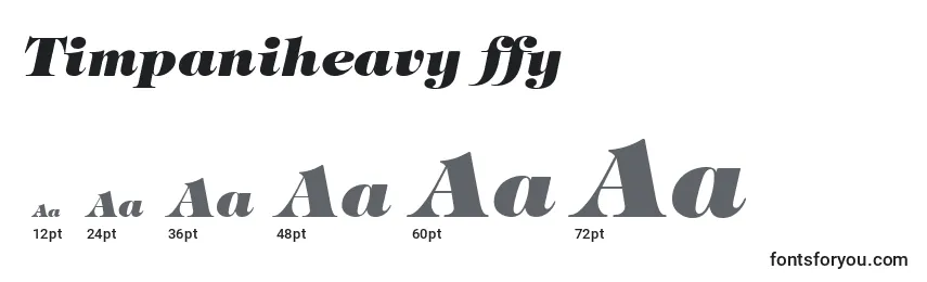 Размеры шрифта Timpaniheavy ffy