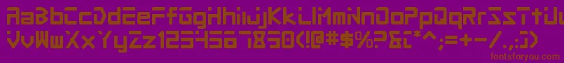 Procv2 Font – Brown Fonts on Purple Background