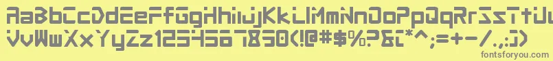 Procv2 Font – Gray Fonts on Yellow Background