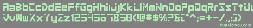 Procv2 Font – Green Fonts on Gray Background