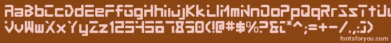 Procv2 Font – Pink Fonts on Brown Background