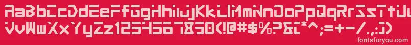 Procv2 Font – Pink Fonts on Red Background
