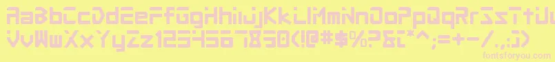 Procv2 Font – Pink Fonts on Yellow Background