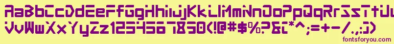 Procv2 Font – Purple Fonts on Yellow Background