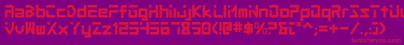 Procv2 Font – Red Fonts on Purple Background