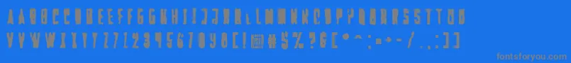 Falturaalien Font – Gray Fonts on Blue Background