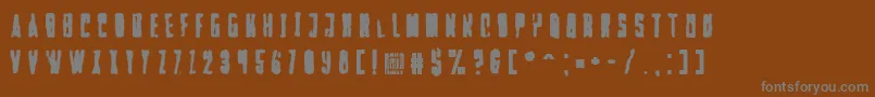 Falturaalienフォントについての詳細 フォントFalturaalien – 茶色の背景に灰色の文字