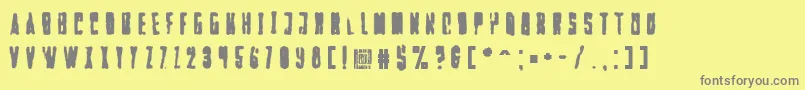 Lisätietoja Falturaalien-fontista Falturaalien-fontti – harmaat kirjasimet keltaisella taustalla