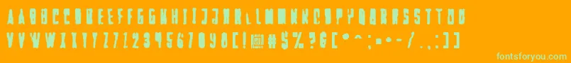 Falturaalien Font – Green Fonts on Orange Background
