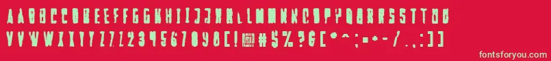 Falturaalien Font – Green Fonts on Red Background