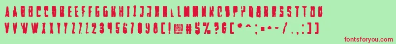 Falturaalien Font – Red Fonts on Green Background