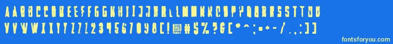 Falturaalien Font – Yellow Fonts on Blue Background