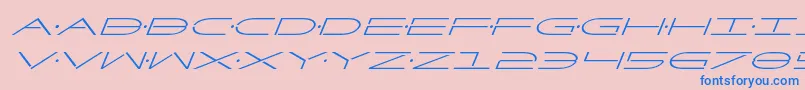 フォントFactorsuperital – ピンクの背景に青い文字