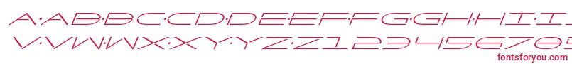 フォントFactorsuperital – 白い背景に赤い文字