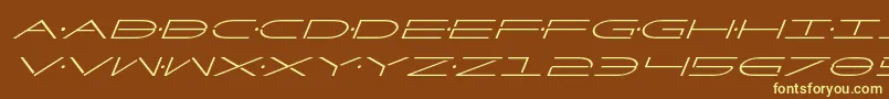 Factorsuperital Font – Yellow Fonts on Brown Background