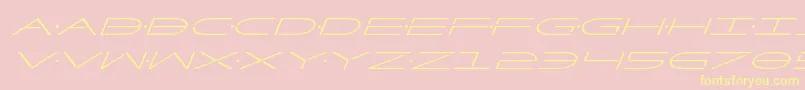 Factorsuperital Font – Yellow Fonts on Pink Background