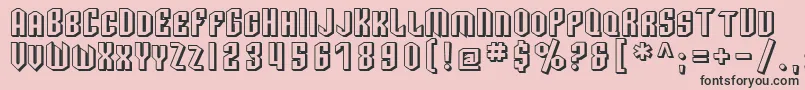 SfArcheryBlackScShaded Font – Black Fonts on Pink Background