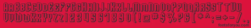 SfArcheryBlackScShaded Font – Black Fonts on Red Background