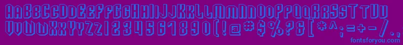 SfArcheryBlackScShaded Font – Blue Fonts on Purple Background