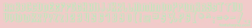 SfArcheryBlackScShaded Font – Green Fonts on Pink Background