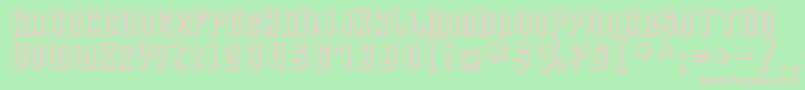 SfArcheryBlackScShaded Font – Pink Fonts on Green Background
