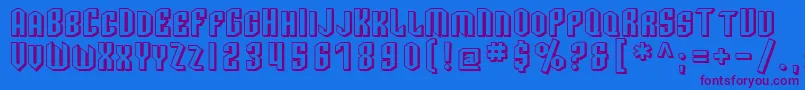 SfArcheryBlackScShaded Font – Purple Fonts on Blue Background