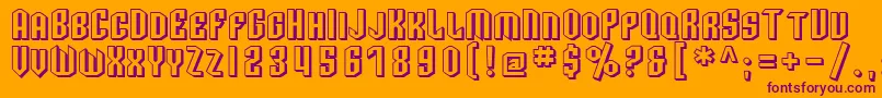 SfArcheryBlackScShaded Font – Purple Fonts on Orange Background