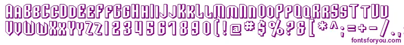 SfArcheryBlackScShaded Font – Purple Fonts on White Background