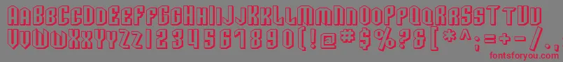 SfArcheryBlackScShaded Font – Red Fonts on Gray Background