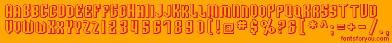 SfArcheryBlackScShaded Font – Red Fonts on Orange Background