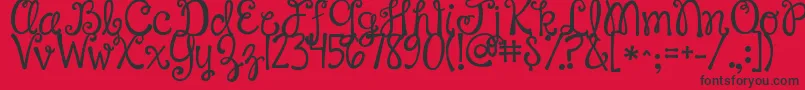 Jandahappyday Font – Black Fonts on Red Background