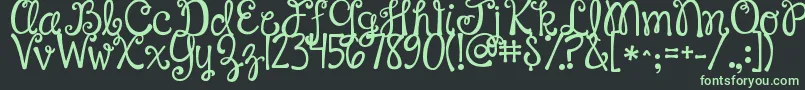 Jandahappyday Font – Green Fonts on Black Background