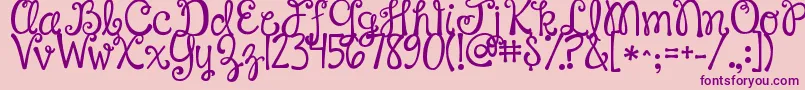 Jandahappyday Font – Purple Fonts on Pink Background