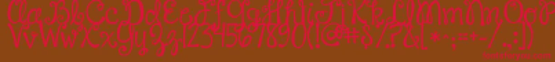 Jandahappyday Font – Red Fonts on Brown Background