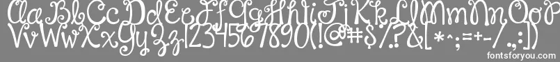 Jandahappyday Font – White Fonts on Gray Background