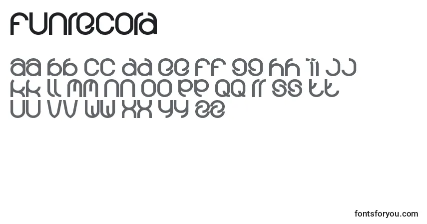 Schriftart Funrecord – Alphabet, Zahlen, spezielle Symbole