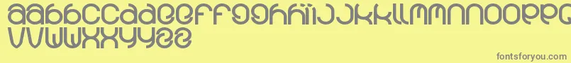 フォントFunrecord – 黄色の背景に灰色の文字