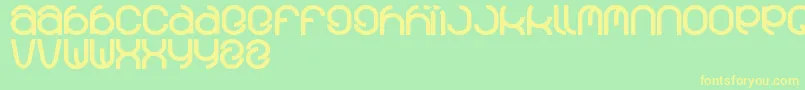 Funrecord Font – Yellow Fonts on Green Background