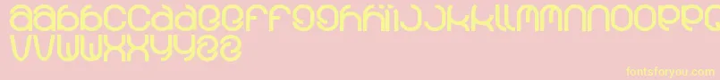 Funrecord Font – Yellow Fonts on Pink Background