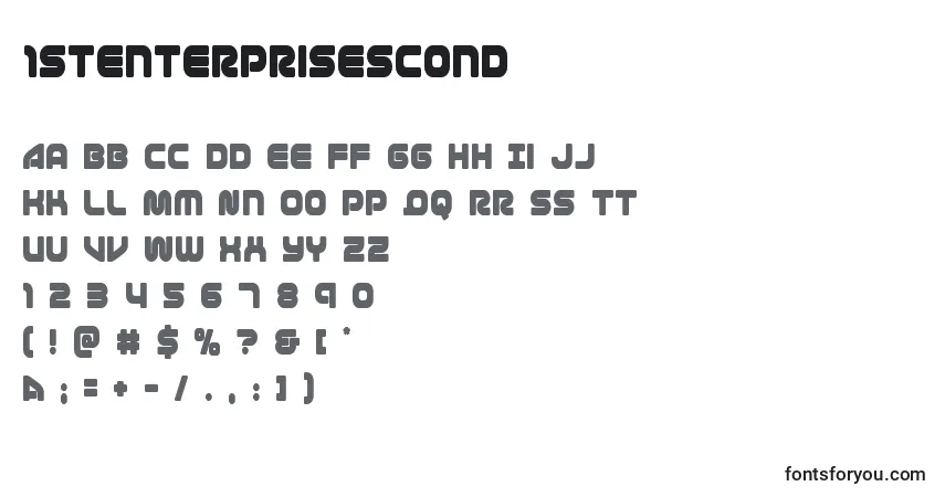 Czcionka 1stenterprisescond – alfabet, cyfry, specjalne znaki