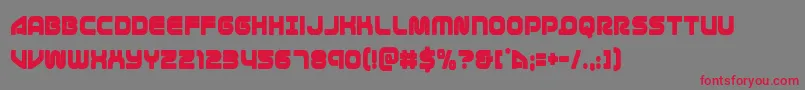 1stenterprisescond Font – Red Fonts on Gray Background